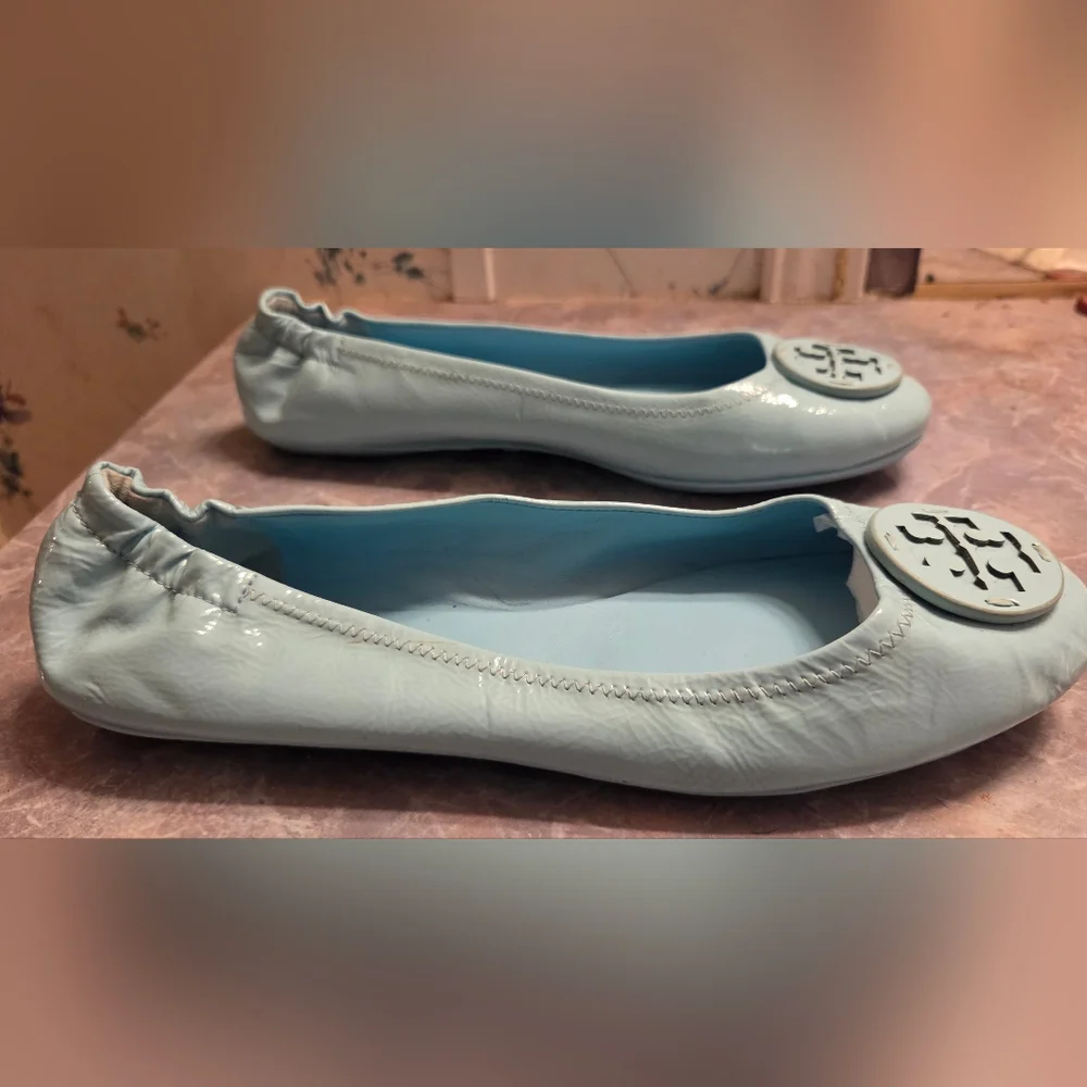 Tory Burch Light Blue Ballet Flats - Picture 4 of 6
